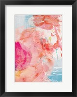 Abstract Turquoise Pink No. 1 Framed Print