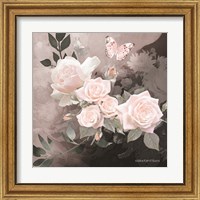 Framed 'Noir Roses I' border=