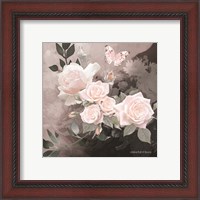 Framed 'Noir Roses I' border=