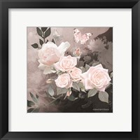 Framed 'Noir Roses I' border=