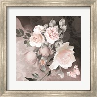 Framed 'Noir Roses IV' border=