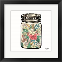 Framed Floral Jar