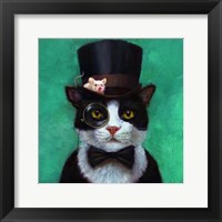 Framed Tuxedo Cat