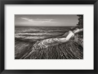 Framed Pictured Rocks Michigan II BW