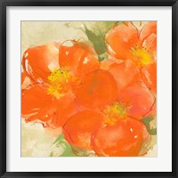 Framed Tangerine Poppies II