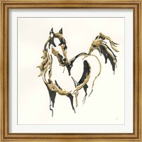 Framed 'Golden Horse VII' border=