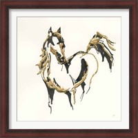 Framed 'Golden Horse VII' border=