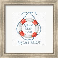 Framed 'Nautical Life VI No Stripes' border=