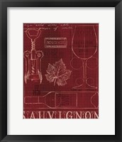 Framed Wine Blueprint IV