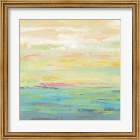 Framed 'Pink Clouds I' border=