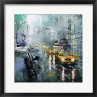 Framed New York Rain