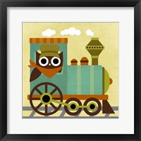 Framed Owl Train Conductor