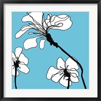 Flowers in Blue 1 Framed Print