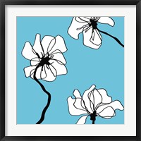 Flowers in Blue 2 Framed Print