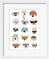 Framed Dogs with Glasses