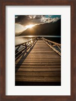 Framed Crescent Lake Sunset