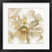 Framed 'Neutral Watercolor Poppy Close Up I' border=