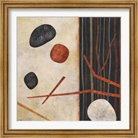 Framed 'Sticks and Stones II' border=