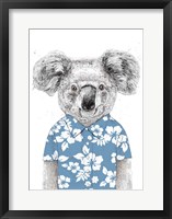 Framed Summer Koala (Blue)