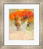 Framed 'Vase of Yellow Flowers 1' border=