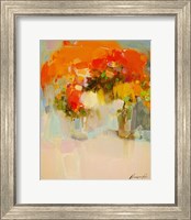 Framed 'Vase of Yellow Flowers 2' border=