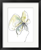 Framed Citron Modern Botanical