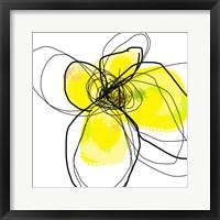 Framed 'Yellow Petals Three' border=