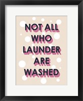 Laundry Typography I Framed Print