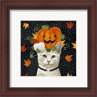 Framed 'Halloween Cat I' border=