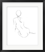 Gestural Contour IV Framed Print