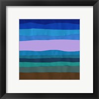 Framed 'Blue Ridge Abstract I' border=