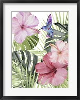 Framed Hibiscus & Hummingbird I