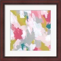 Framed 'Pink Scramble I' border=