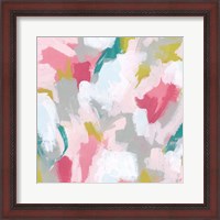 Framed 'Pink Scramble II' border=