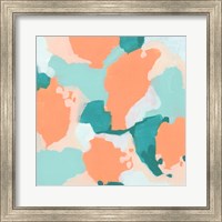 Framed 'Peach Fizz II' border=