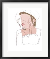 Modern Contour Portrait II Framed Print