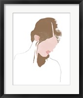 Modern Contour Portrait III Framed Print