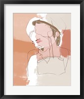 Painted Contour Portraits II Framed Print