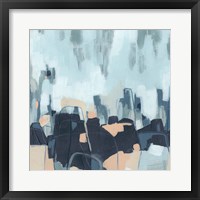 Framed 'Abstracted Indigo Skyline I' border=