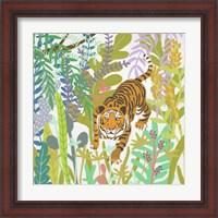 Framed 'Jungle Roar II' border=