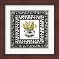 Framed 'Aztec Floral I' border=