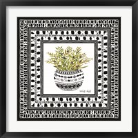 Framed 'Aztec Floral I' border=