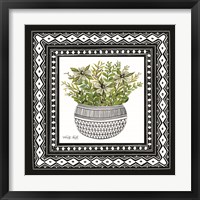 Framed 'Aztec Floral II' border=