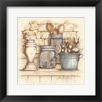 Framed Jars and Wooden Spoons