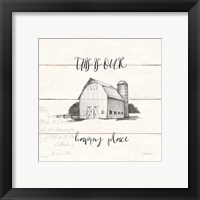 Framed 'Life at Home IV Shiplap' border=