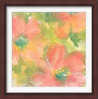 Framed 'Summer Cosmos I' border=