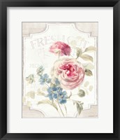 Framed 'Cottage Garden II on wood' border=