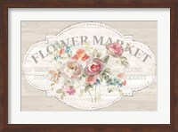 Framed Cottage Garden I on wood