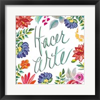 Framed 'Fridas Flower Fancy III' border=