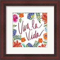 Framed 'Fridas Flower Fancy II' border=